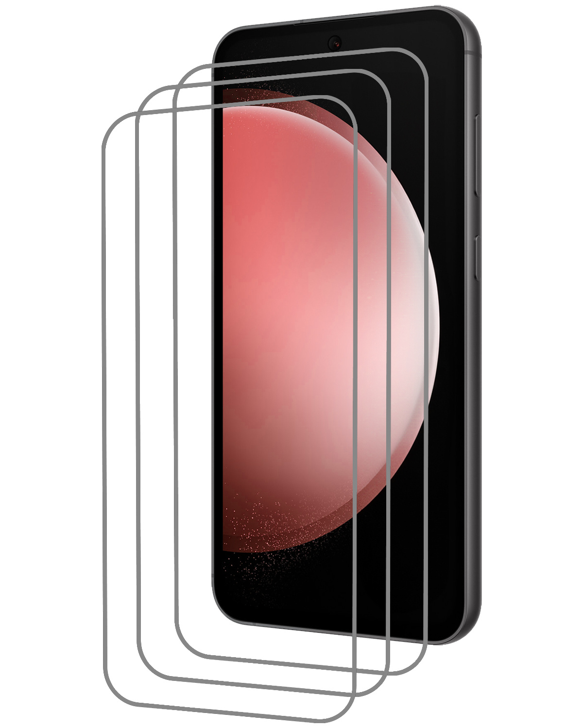 NoXx Screenprotector Geschikt voor Samsung S23 FE Screenprotector Tempered Glass Gehard Glas Beschermglas - 3x