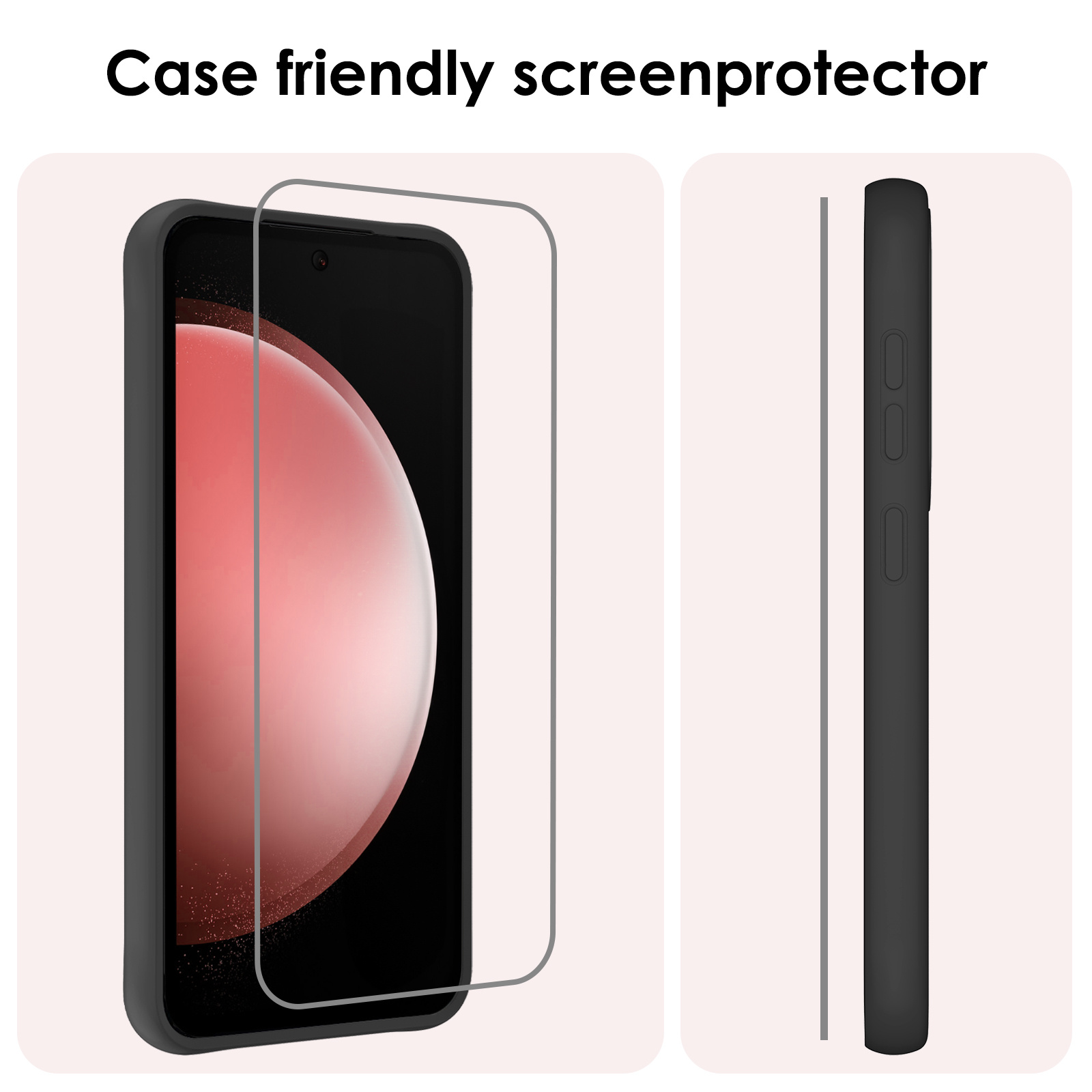 NoXx Screenprotector Geschikt voor Samsung S23 FE Screenprotector Tempered Glass Gehard Glas Beschermglas - 3x