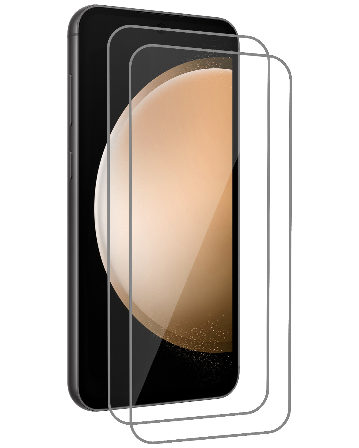 Nomfy Screenprotector Geschikt voor Samsung S23 FE Screenprotector Bescherm Glas Tempered Glass - Screenprotector Geschikt voor Samsung Galaxy S23 FE Screen Protector - 2 PACK