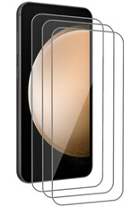 Nomfy Screenprotector Geschikt voor Samsung S23 FE Screenprotector Bescherm Glas Tempered Glass - Screenprotector Geschikt voor Samsung Galaxy S23 FE Screen Protector - 3 PACK