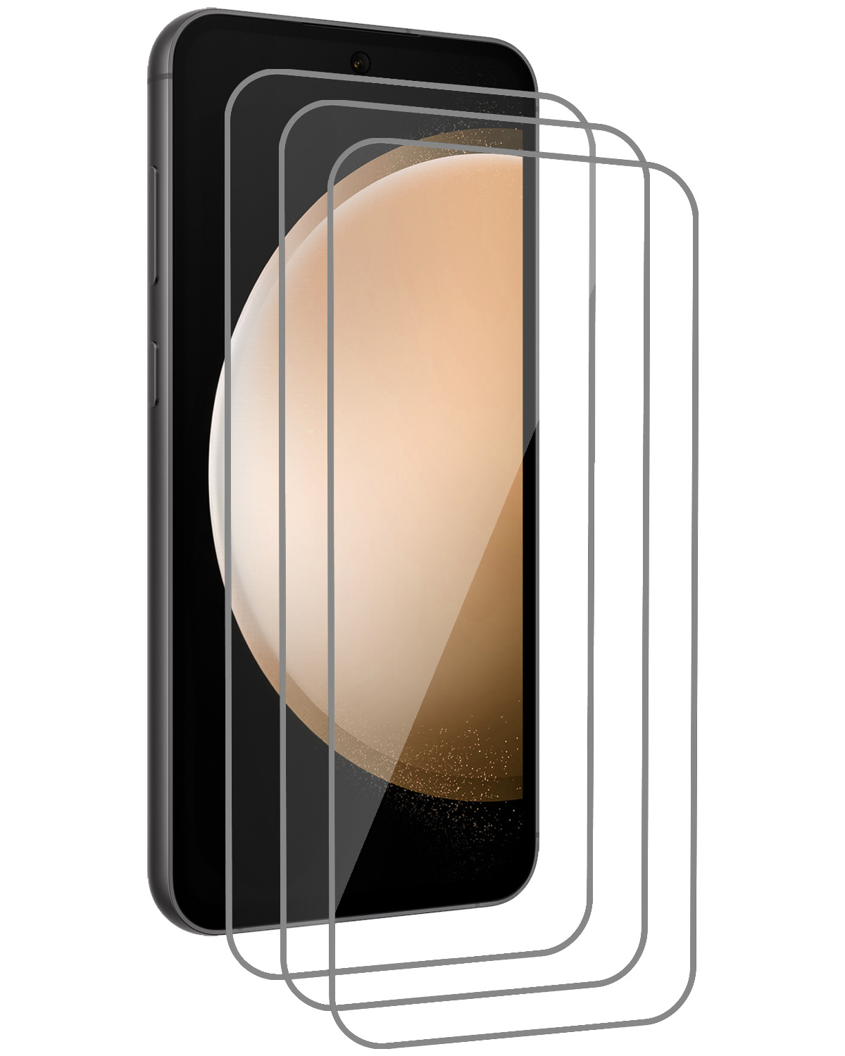 Nomfy Screenprotector Geschikt voor Samsung S23 FE Screenprotector Bescherm Glas Tempered Glass - Screenprotector Geschikt voor Samsung Galaxy S23 FE Screen Protector - 3 PACK