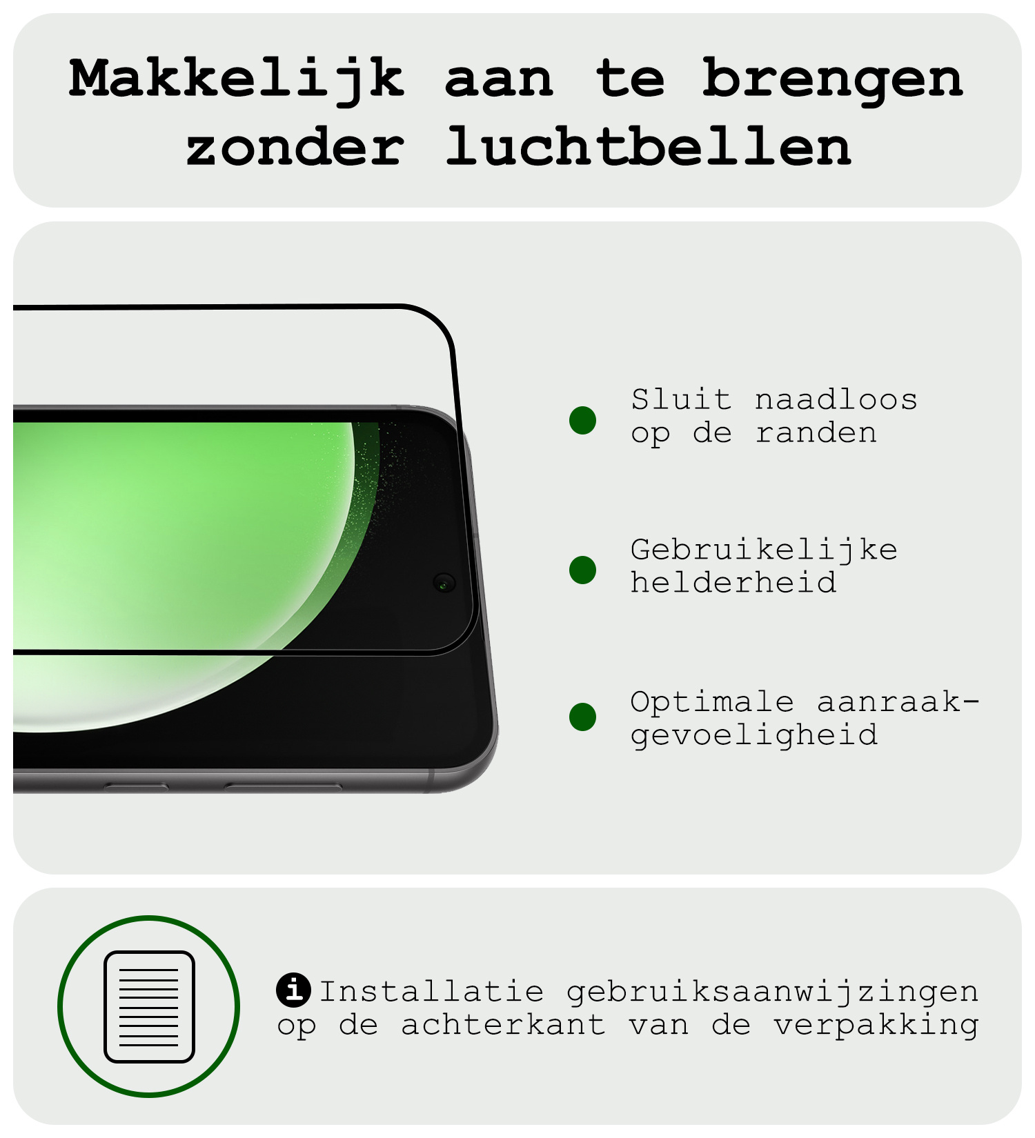 BASEY. Screenprotector Geschikt voor Samsung S23 FE Screenprotector Beschermglas Full Cover - Screenprotector Geschikt voor Samsung Galaxy S23 FE Screen Protector Full Cover