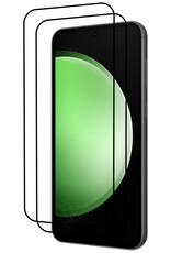 BASEY. Screenprotector Geschikt voor Samsung S23 FE Screenprotector Beschermglas Full Cover - Screenprotector Geschikt voor Samsung Galaxy S23 FE Screen Protector Full Cover - 2 Stuks