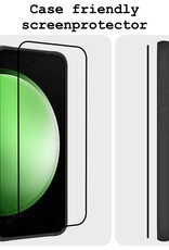BASEY. Screenprotector Geschikt voor Samsung S23 FE Screenprotector Beschermglas Full Cover - Screenprotector Geschikt voor Samsung Galaxy S23 FE Screen Protector Full Cover - 2 Stuks