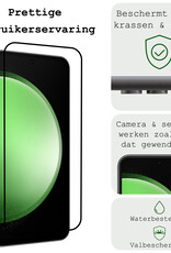 BASEY. Screenprotector Geschikt voor Samsung S23 FE Screenprotector Beschermglas Full Cover - Screenprotector Geschikt voor Samsung Galaxy S23 FE Screen Protector Full Cover - 3 Stuks