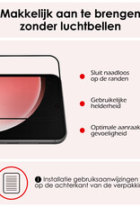NoXx Screenprotector Geschikt voor Samsung S23 FE Screenprotector Tempered Glass Gehard Glas Full Cover