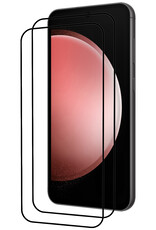 NoXx Screenprotector Geschikt voor Samsung S23 FE Screenprotector Tempered Glass Gehard Glas Full Cover - 2x
