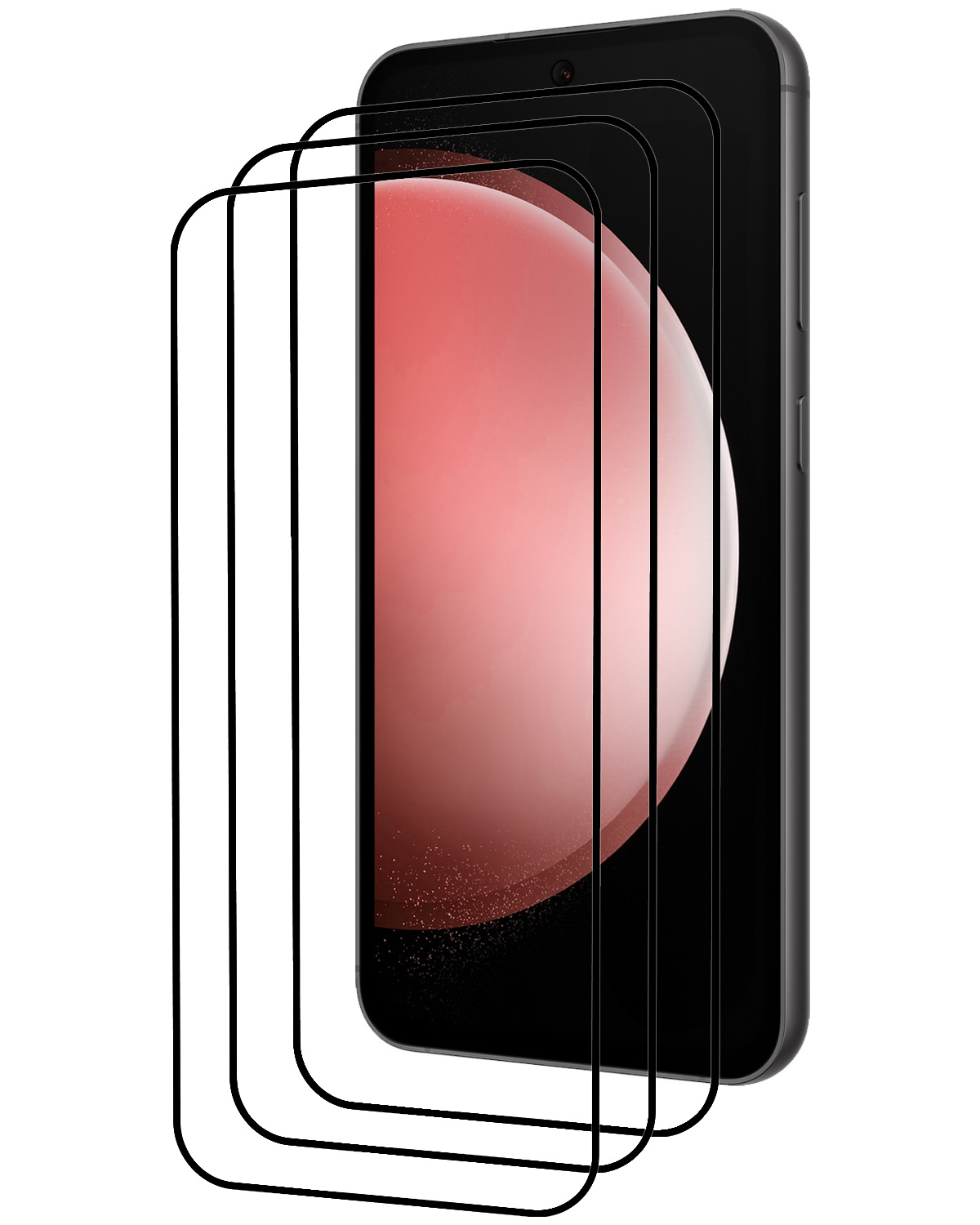 NoXx Screenprotector Geschikt voor Samsung S23 FE Screenprotector Tempered Glass Gehard Glas Full Cover - 3x