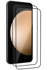 Nomfy Screenprotector Geschikt voor Samsung S23 FE Screenprotector Bescherm Glas - Screenprotector Geschikt voor Samsung Galaxy S23 FE Screen Protector Tempered Glass Full Screen Full Cover - 2 PACK