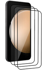 Nomfy Screenprotector Geschikt voor Samsung S23 FE Screenprotector Bescherm Glas - Screenprotector Geschikt voor Samsung Galaxy S23 FE Screen Protector Tempered Glass Full Screen Full Cover - 3 PACK