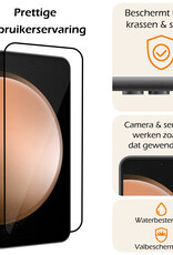 Nomfy Screenprotector Geschikt voor Samsung S23 FE Screenprotector Bescherm Glas - Screenprotector Geschikt voor Samsung Galaxy S23 FE Screen Protector Tempered Glass Full Screen Full Cover - 3 PACK