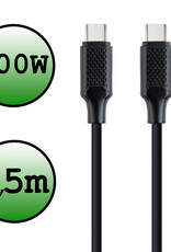 BASEY. USB C Oplader 100W - USB C Kabel - USB C naar USB C Kabel 1.5 meter