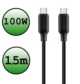 BASEY. BASEY. USB-C naar USB-C kabel (100W) - 1.8 meter - Zwart