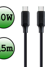 BASEY. USB C Oplader 60W - USB C Kabel - USB C naar USB C Kabel 1.5 meter