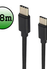 BASEY. USB C Oplader - USB C Kabel - USB C naar USB C Kabel 1.8 meter - Zwart