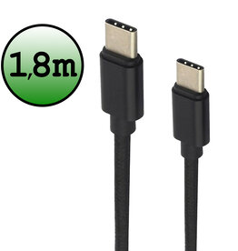 BASEY. BASEY. USB-C naar USB-C kabel - 1.8 meter - Zwart