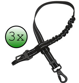 BASEY. BASEY. Hondenriem Flexibel - Zwart - 3 PACK