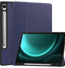 BASEY. BASEY. Samsung Galaxy Tab S9 FE Hoesje Met Uitsparing S Pen - Donkerblauw