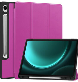 BASEY. BASEY. Samsung Galaxy Tab S9 FE Hoesje Met Uitsparing S Pen - Paars