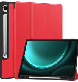 BASEY. BASEY. Samsung Galaxy Tab S9 FE Hoesje Met Uitsparing S Pen - Rood