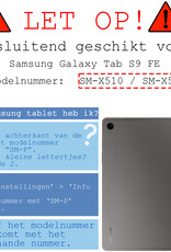 BASEY. Hoesje Geschikt voor Samsung Galaxy Tab S9 FE Hoes Case Tablet Hoesje Tri-fold Met Uitsparing Geschikt voor S Pen - Hoes Geschikt voor Samsung Tab S9 FE Hoesje Hard Cover Bookcase Hoes - Zwart