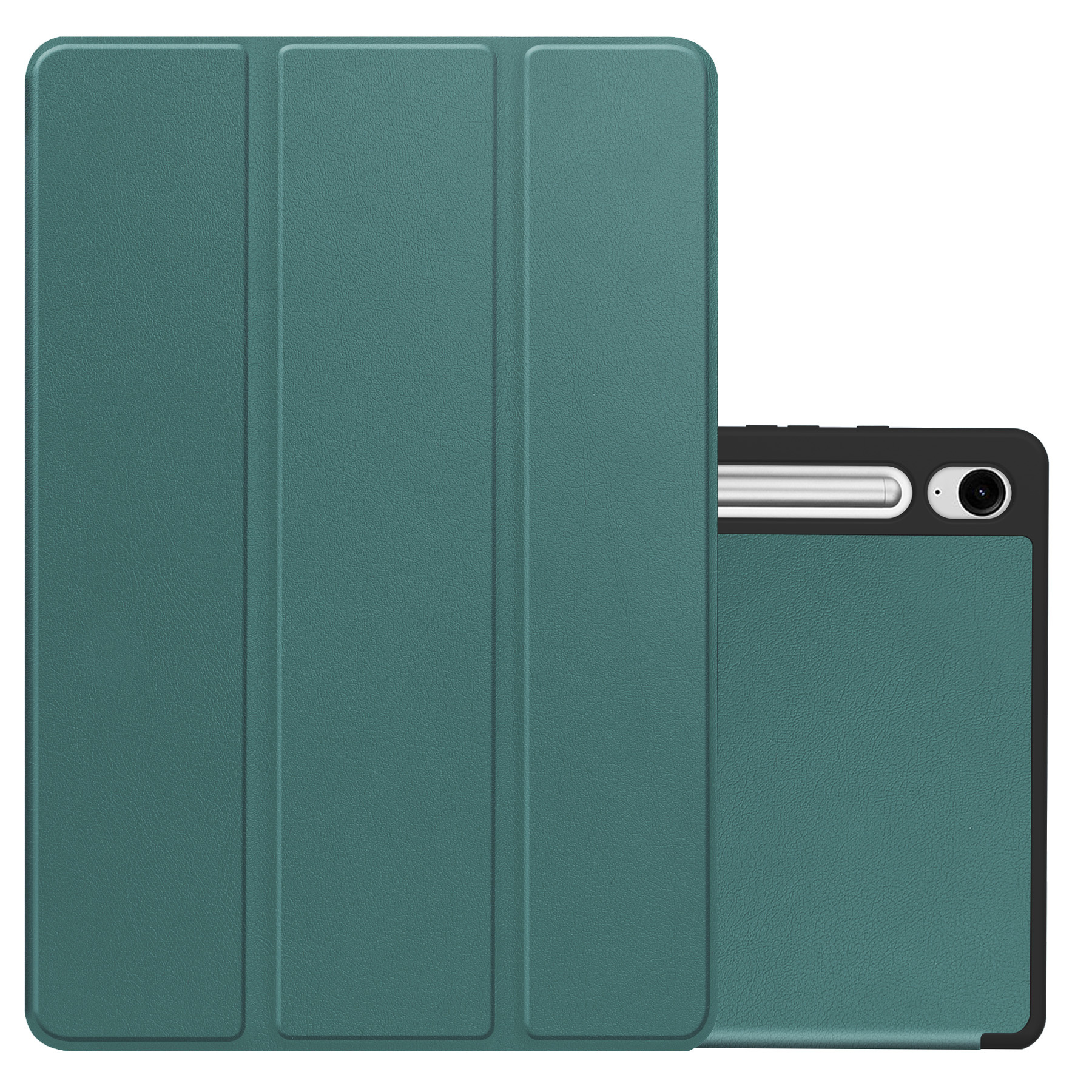 NoXx Hoesje Geschikt voor Samsung Galaxy Tab S9 FE Hoesje Case Hard Cover Hoes Book Case Met Uitsparing Geschikt voor S Pen - Donkergroen