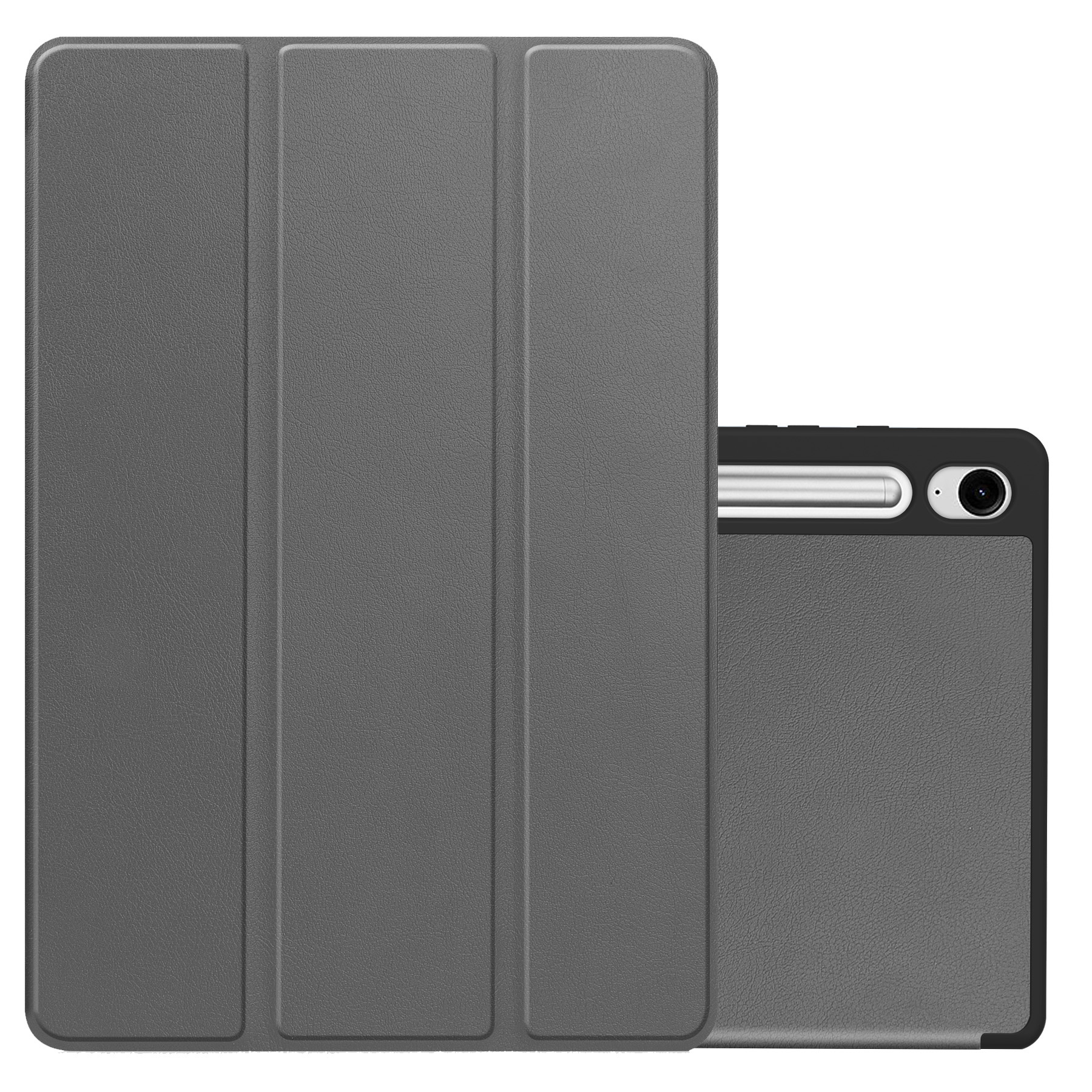 NoXx Hoesje Geschikt voor Samsung Galaxy Tab S9 FE Hoesje Case Hard Cover Hoes Book Case Met Uitsparing Geschikt voor S Pen - Grijs