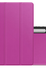 NoXx Hoesje Geschikt voor Samsung Galaxy Tab S9 FE Hoesje Case Hard Cover Hoes Book Case Met Uitsparing Geschikt voor S Pen - Paars