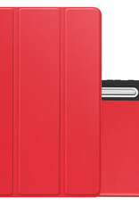 NoXx Hoesje Geschikt voor Samsung Galaxy Tab S9 FE Hoesje Case Hard Cover Hoes Book Case Met Uitsparing Geschikt voor S Pen - Rood