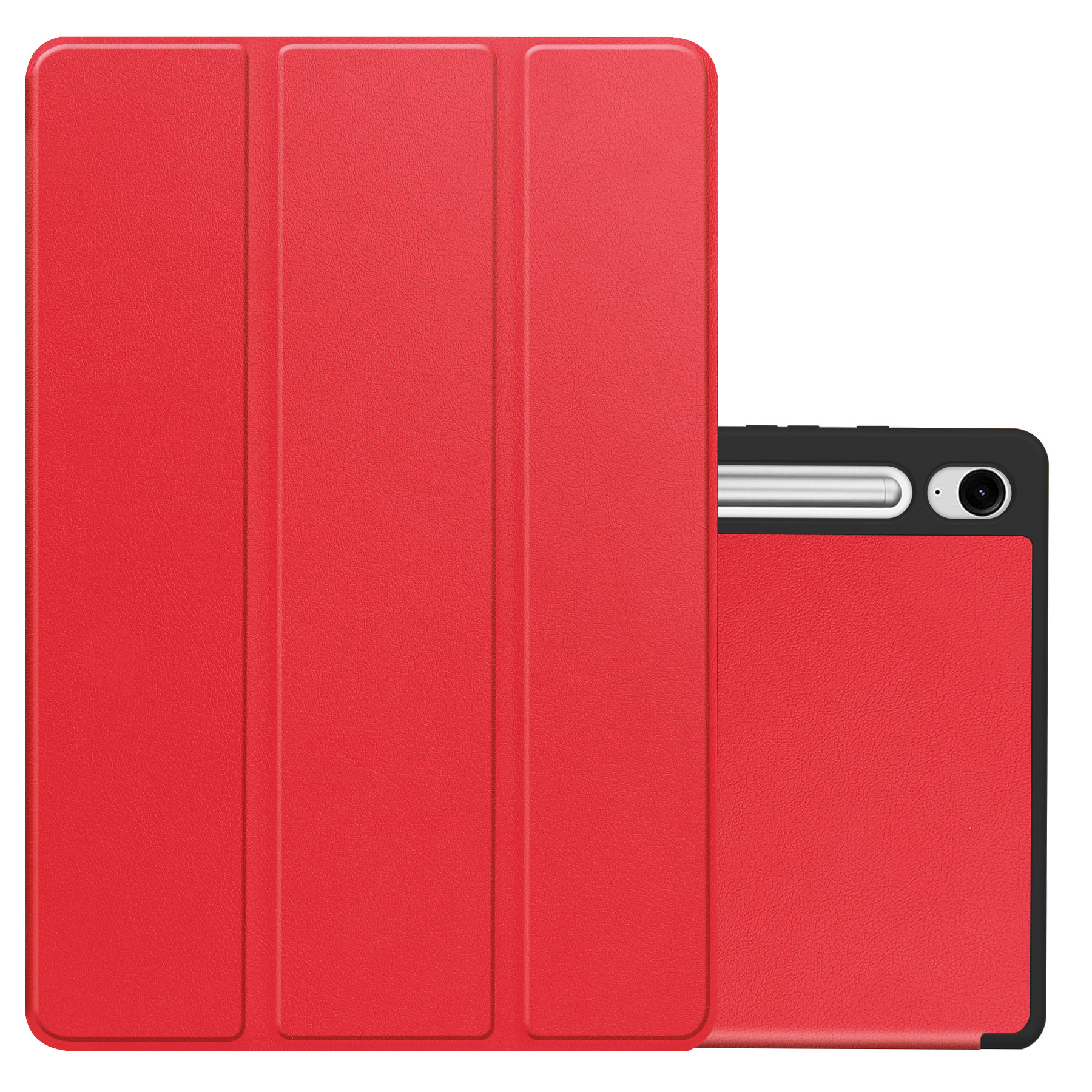 NoXx Hoesje Geschikt voor Samsung Galaxy Tab S9 FE Hoesje Case Hard Cover Hoes Book Case Met Uitsparing Geschikt voor S Pen - Rood