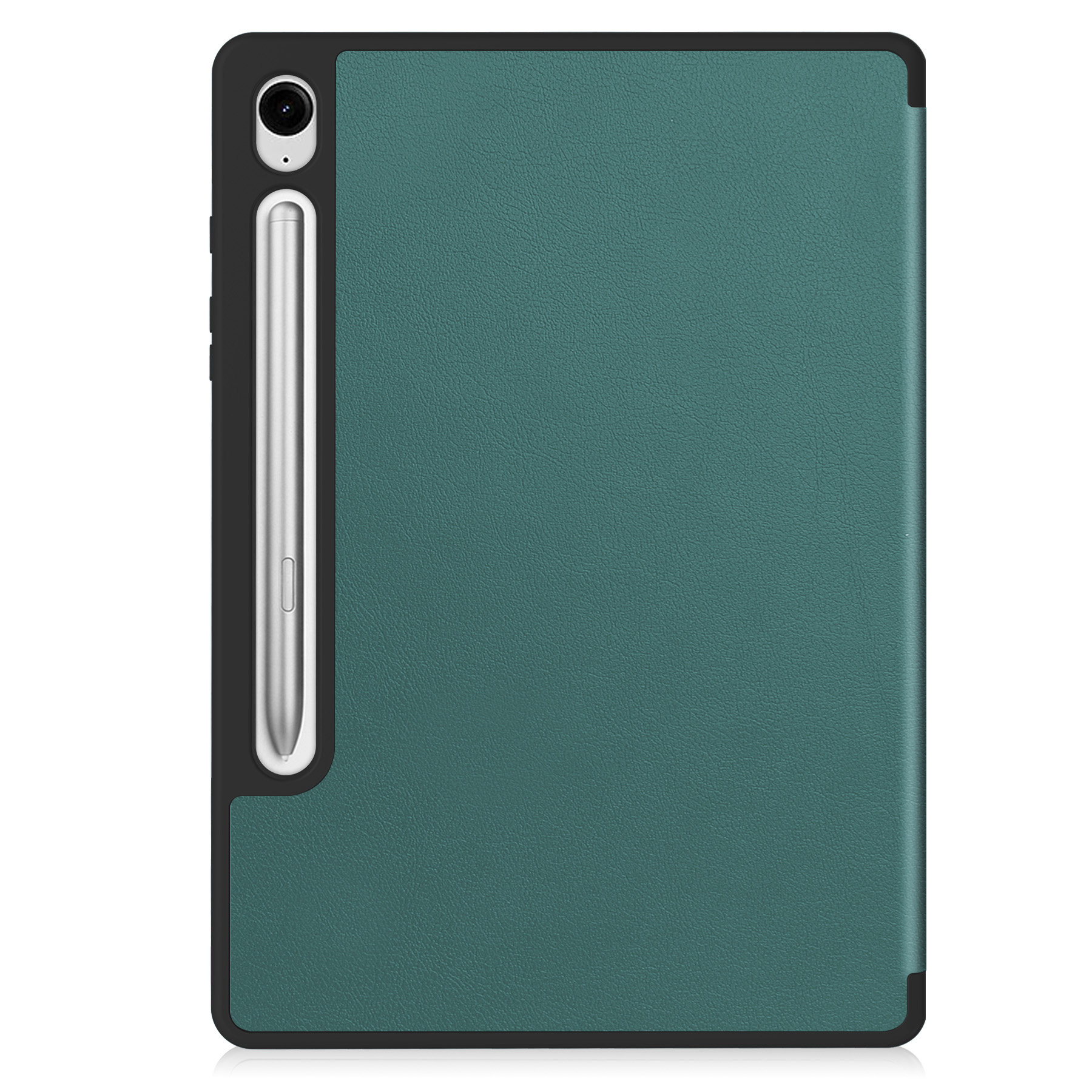 NoXx Hoesje Geschikt voor Samsung Galaxy Tab S9 FE Hoesje Case Hard Cover Hoes Book Case Met Uitsparing Geschikt voor S Pen Met Screenprotector - Donkergroen