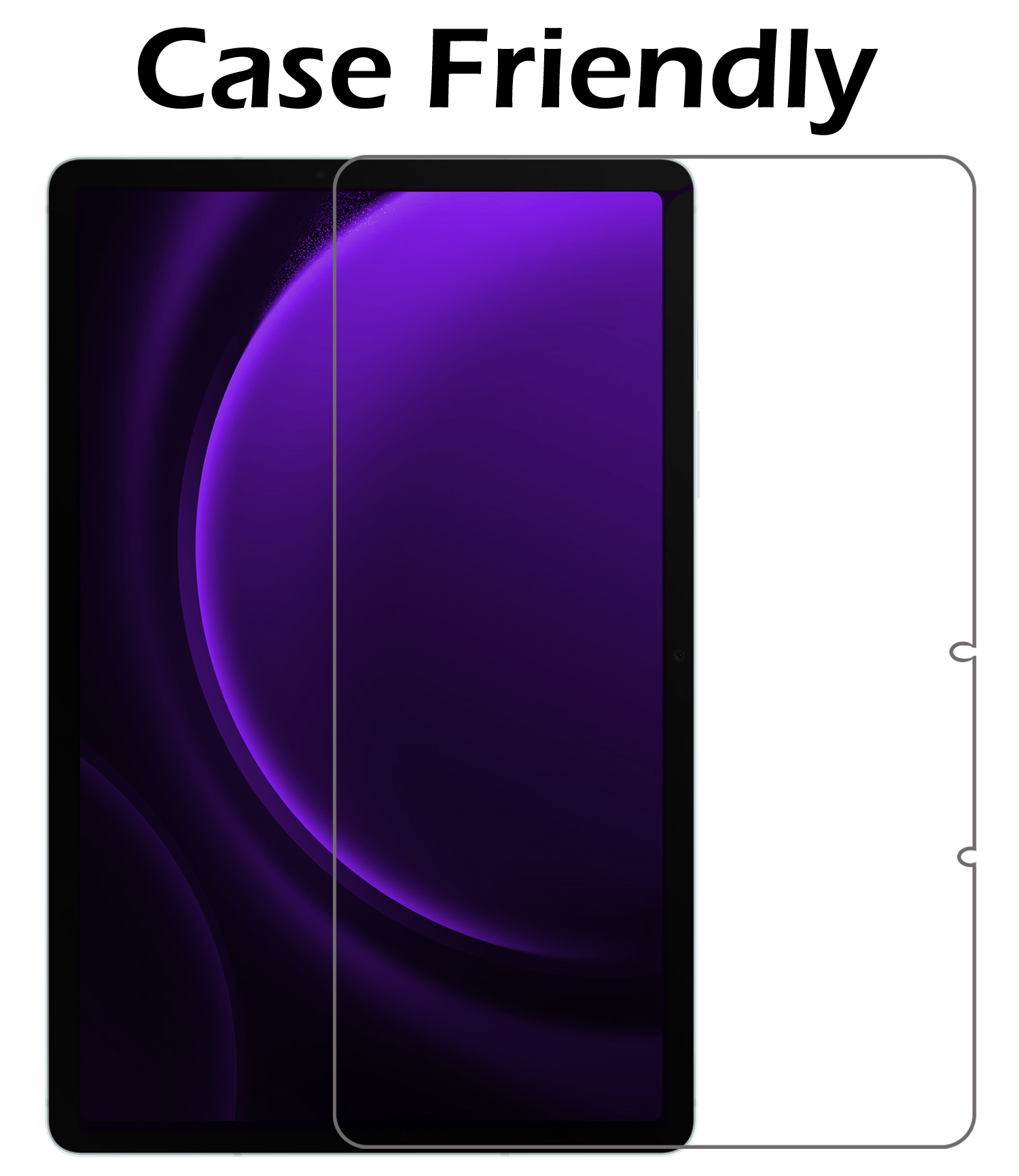 Nomfy Hoes Geschikt voor Samsung Galaxy Tab S9 FE Hoes Tri-fold Tablet Hoesje Case Met Uitsparing Geschikt voor S Pen Met Screenprotector - Hoesje Geschikt voor Samsung Tab S9 FE Hoesje Hardcover Bookcase - Zwart