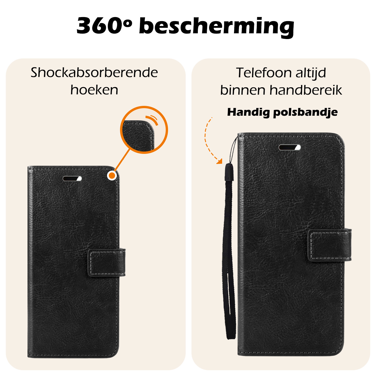 Nomfy Hoesje Geschikt voor Samsung S24 Ultra Hoes Bookcase Flipcase Book Cover - Hoes Geschikt voor Samsung Galaxy S24 Ultra Hoesje Book Case - Zwart