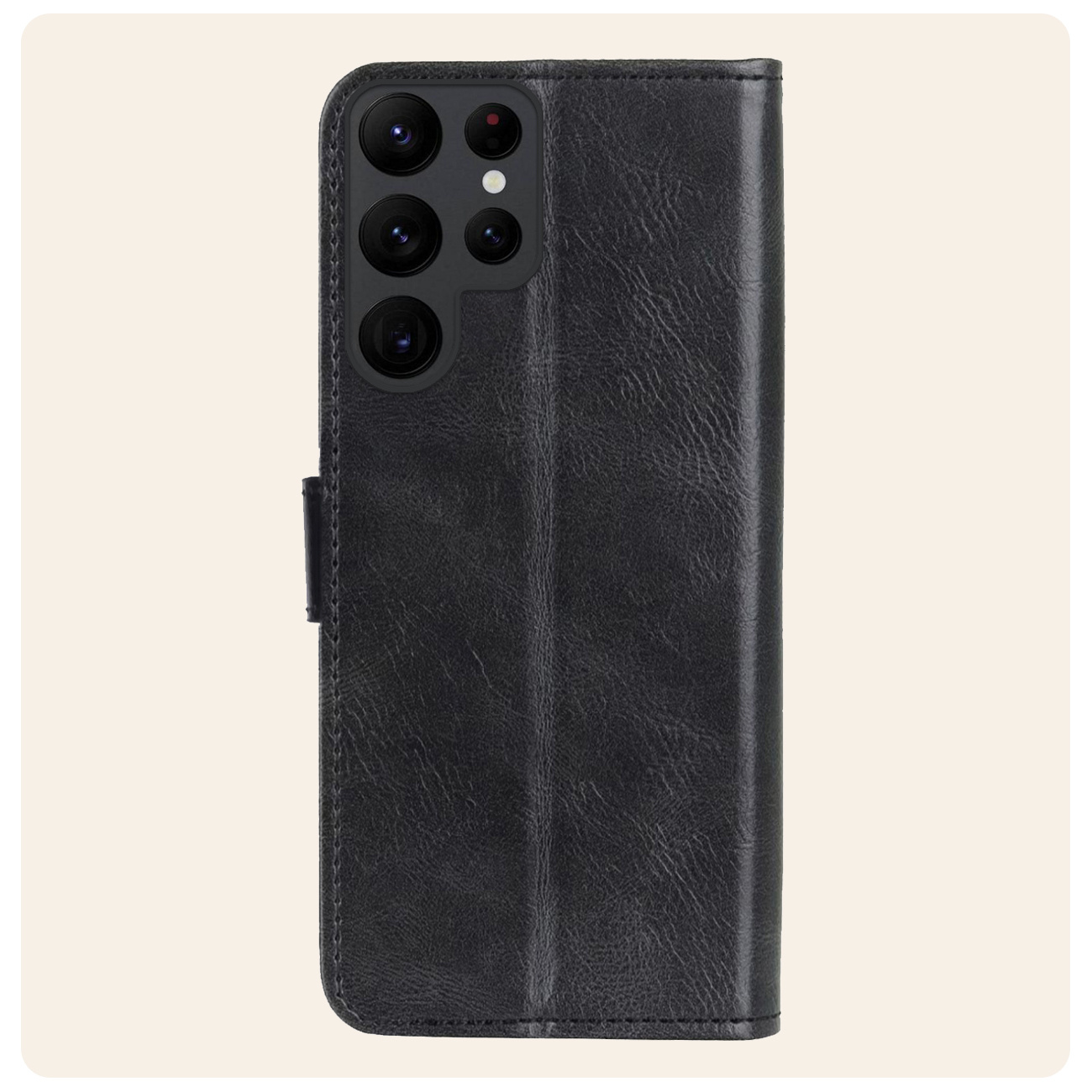 Nomfy Hoesje Geschikt voor Samsung S24 Ultra Hoes Bookcase Flipcase Book Cover - Hoes Geschikt voor Samsung Galaxy S24 Ultra Hoesje Book Case - Zwart