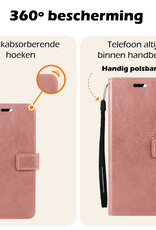 Nomfy Hoesje Geschikt voor Samsung S24 Ultra Hoes Bookcase Flipcase Book Cover - Hoes Geschikt voor Samsung Galaxy S24 Ultra Hoesje Book Case - Rosé goud