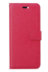 Nomfy Hoesje Geschikt voor Samsung S24 Ultra Hoes Bookcase Flipcase Book Cover - Hoes Geschikt voor Samsung Galaxy S24 Ultra Hoesje Book Case - Donkerroze