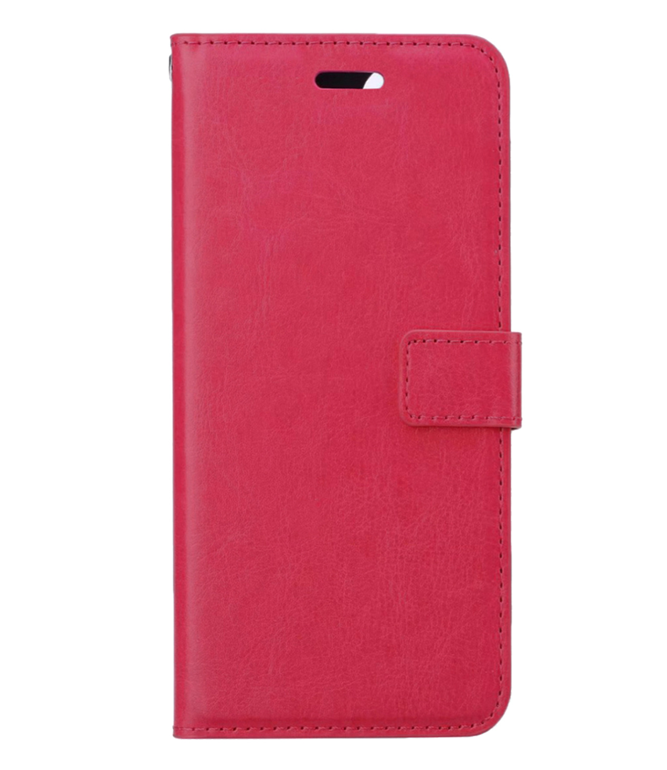 Nomfy Hoesje Geschikt voor Samsung S24 Ultra Hoes Bookcase Flipcase Book Cover - Hoes Geschikt voor Samsung Galaxy S24 Ultra Hoesje Book Case - Donkerroze