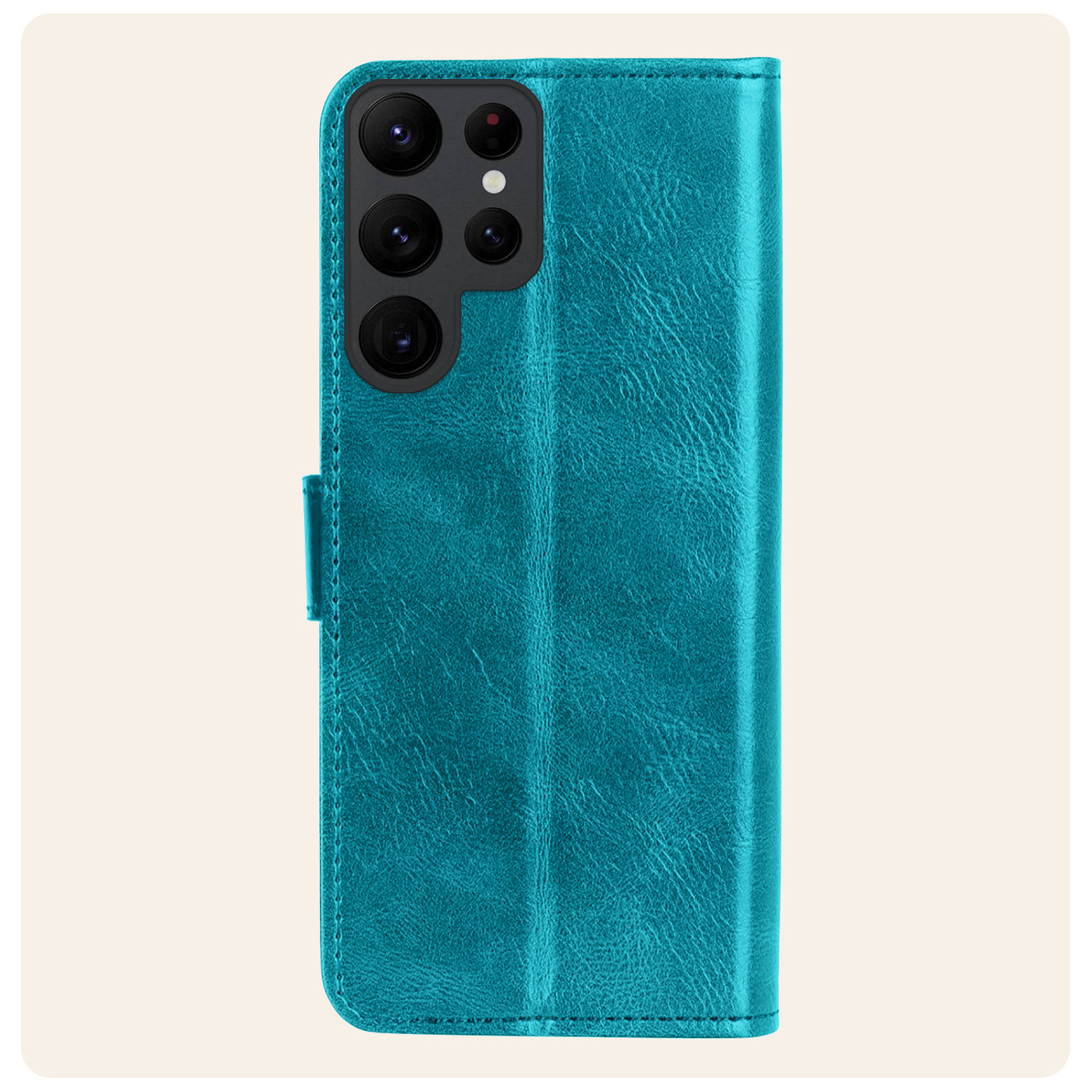 Nomfy Hoesje Geschikt voor Samsung S24 Ultra Hoes Bookcase Flipcase Book Cover - Hoes Geschikt voor Samsung Galaxy S24 Ultra Hoesje Book Case - Turquoise