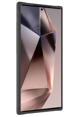 Nomfy Hoesje Geschikt voor Samsung S24 Ultra Hoesje Siliconen Cover Case - Hoes Geschikt voor Samsung Galaxy S24 Ultra Hoes Back Case - Zwart