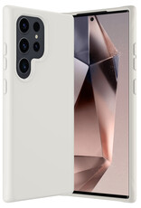 Nomfy Hoesje Geschikt voor Samsung S24 Ultra Hoesje Siliconen Cover Case - Hoes Geschikt voor Samsung Galaxy S24 Ultra Hoes Back Case - Wit