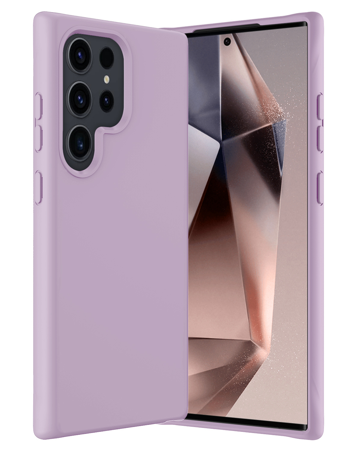 Nomfy Hoesje Geschikt voor Samsung S24 Ultra Hoesje Siliconen Cover Case - Hoes Geschikt voor Samsung Galaxy S24 Ultra Hoes Back Case - Lila