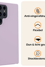 Nomfy Hoesje Geschikt voor Samsung S24 Ultra Hoesje Siliconen Cover Case - Hoes Geschikt voor Samsung Galaxy S24 Ultra Hoes Back Case - Lila
