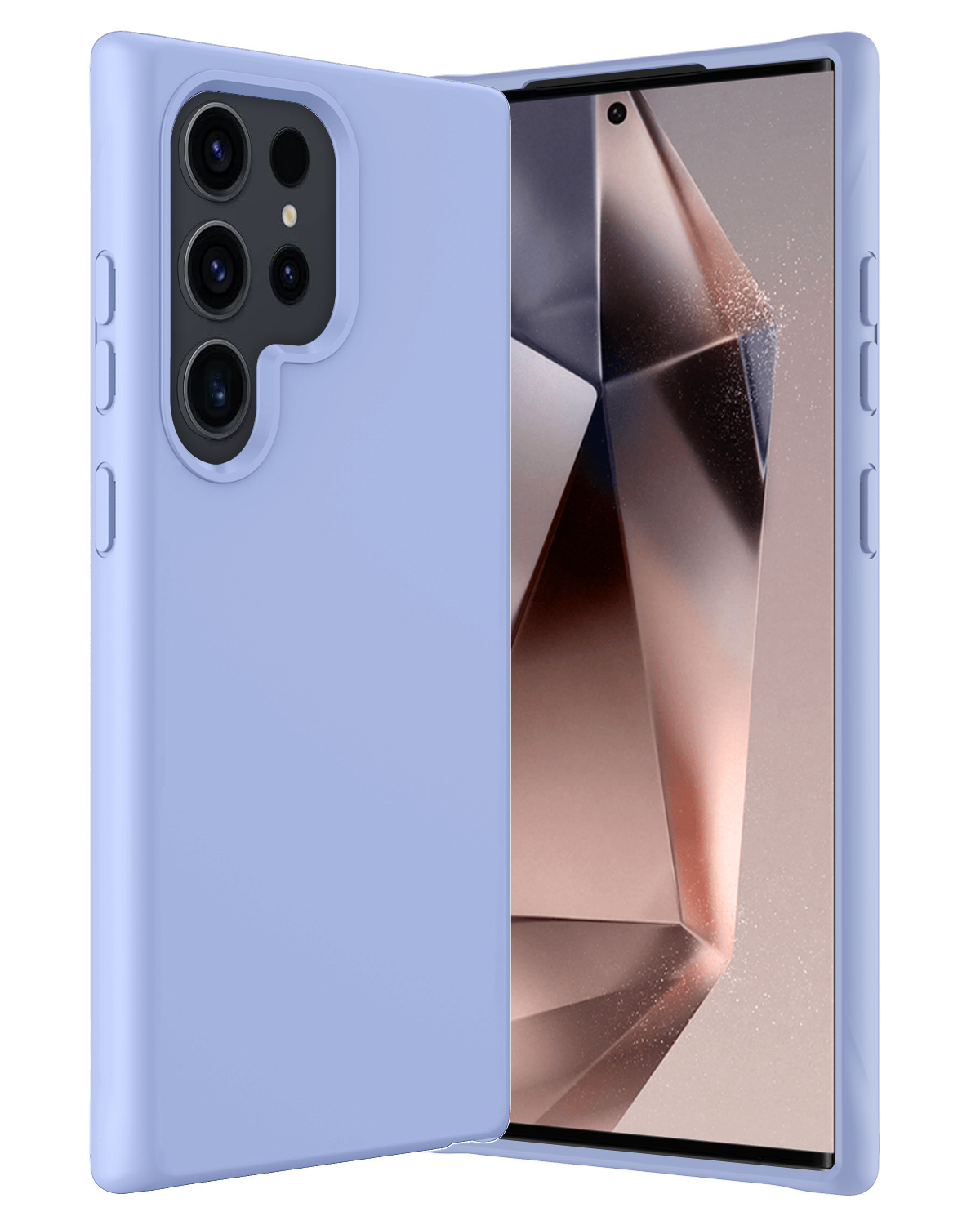 Nomfy Hoesje Geschikt voor Samsung S24 Ultra Hoesje Siliconen Cover Case - Hoes Geschikt voor Samsung Galaxy S24 Ultra Hoes Back Case - Lichtblauw