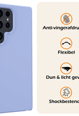 Nomfy Hoesje Geschikt voor Samsung S24 Ultra Hoesje Siliconen Cover Case - Hoes Geschikt voor Samsung Galaxy S24 Ultra Hoes Back Case - Lichtblauw