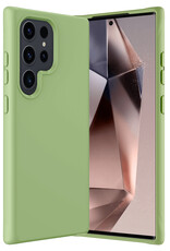 Nomfy Hoesje Geschikt voor Samsung S24 Ultra Hoesje Siliconen Cover Case - Hoes Geschikt voor Samsung Galaxy S24 Ultra Hoes Back Case - Groen