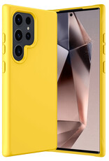 Nomfy Hoesje Geschikt voor Samsung S24 Ultra Hoesje Siliconen Cover Case - Hoes Geschikt voor Samsung Galaxy S24 Ultra Hoes Back Case - Geel