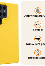 Nomfy Hoesje Geschikt voor Samsung S24 Ultra Hoesje Siliconen Cover Case - Hoes Geschikt voor Samsung Galaxy S24 Ultra Hoes Back Case - Geel