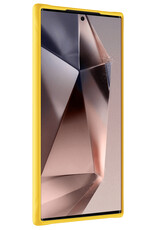 Nomfy Hoesje Geschikt voor Samsung S24 Ultra Hoesje Siliconen Cover Case - Hoes Geschikt voor Samsung Galaxy S24 Ultra Hoes Back Case - Geel
