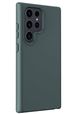 Nomfy Hoesje Geschikt voor Samsung S24 Ultra Hoesje Siliconen Cover Case - Hoes Geschikt voor Samsung Galaxy S24 Ultra Hoes Back Case - Donkergroen