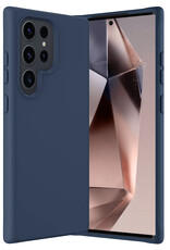 Nomfy Hoesje Geschikt voor Samsung S24 Ultra Hoesje Siliconen Cover Case - Hoes Geschikt voor Samsung Galaxy S24 Ultra Hoes Back Case - Donkerblauw